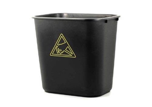 ถังขยะกันไฟฟ้าสถิตย์ Black conductive waste bin 35 liters 